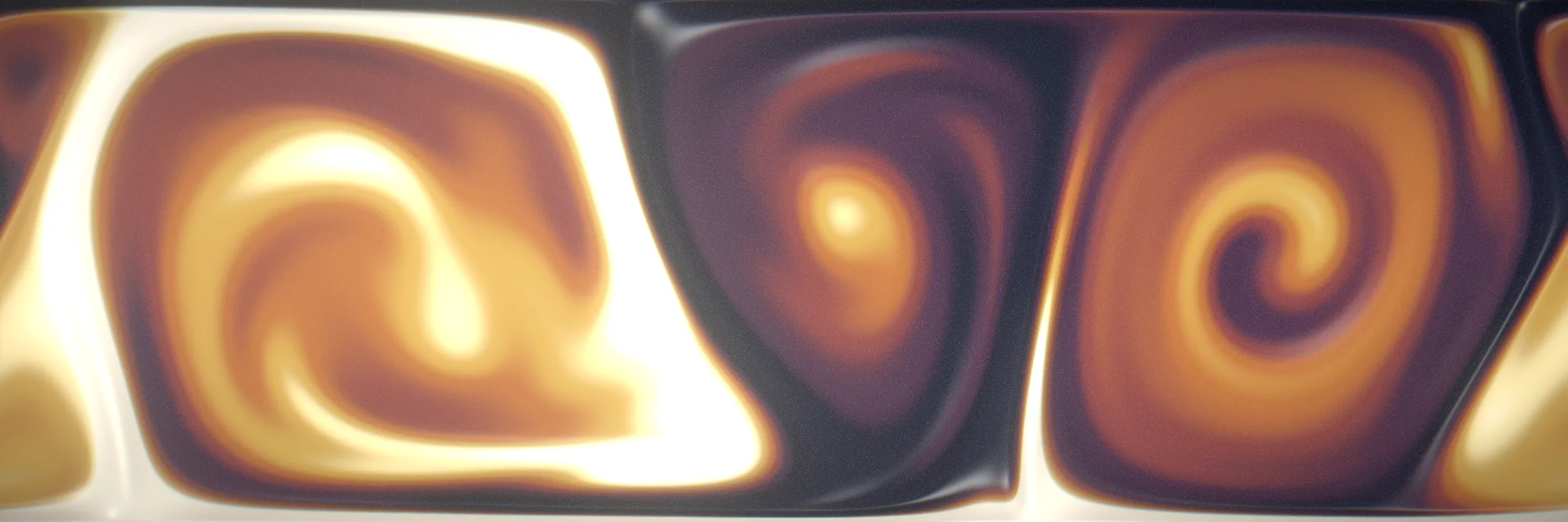 the winding — colliding plumes roll each other into spirals