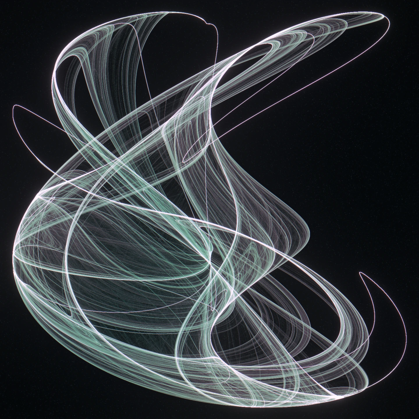 the same measure in aurora — the jump observable forward, violet where arrivals teleported far