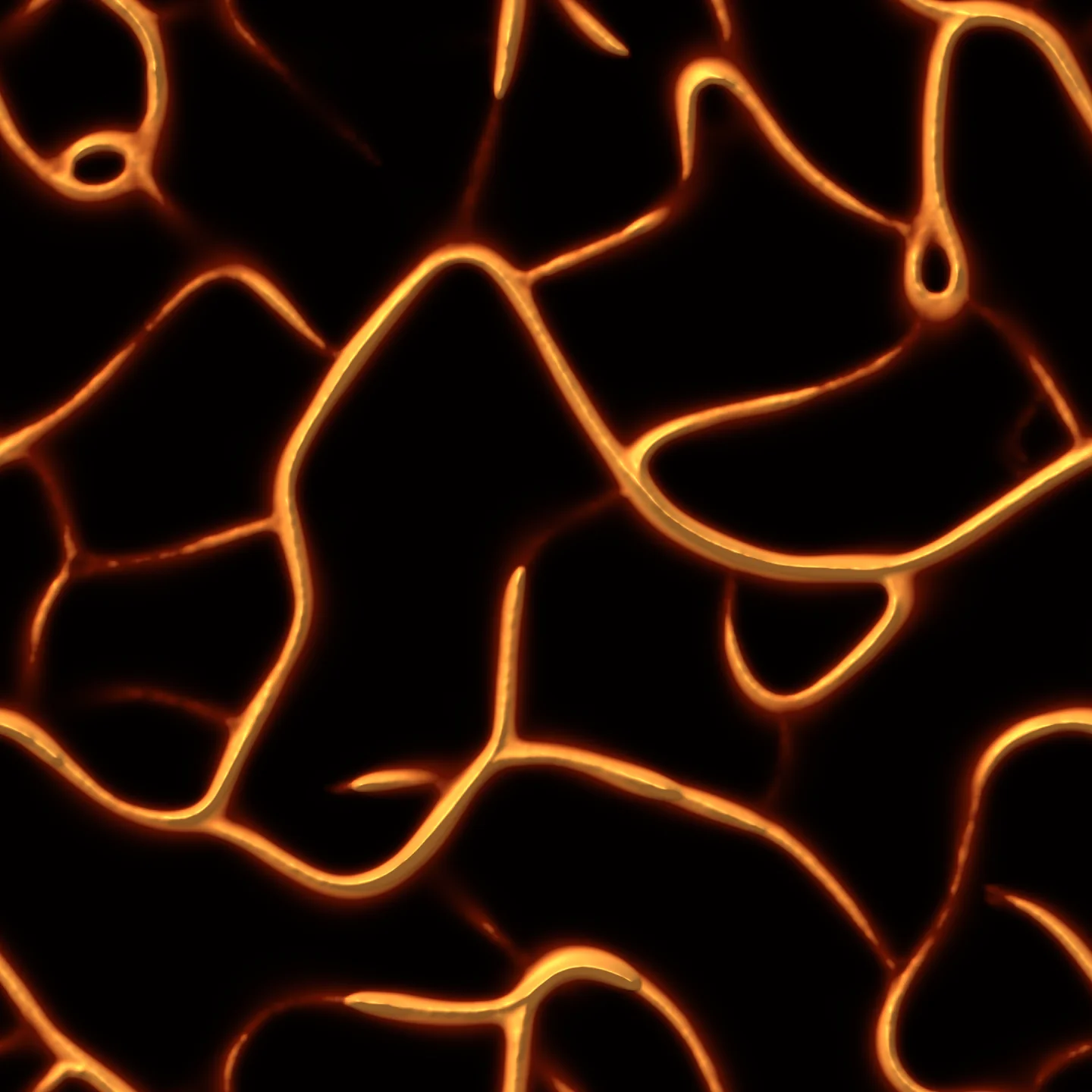 smooth veins — low sensor angle, sparse molten tubes
