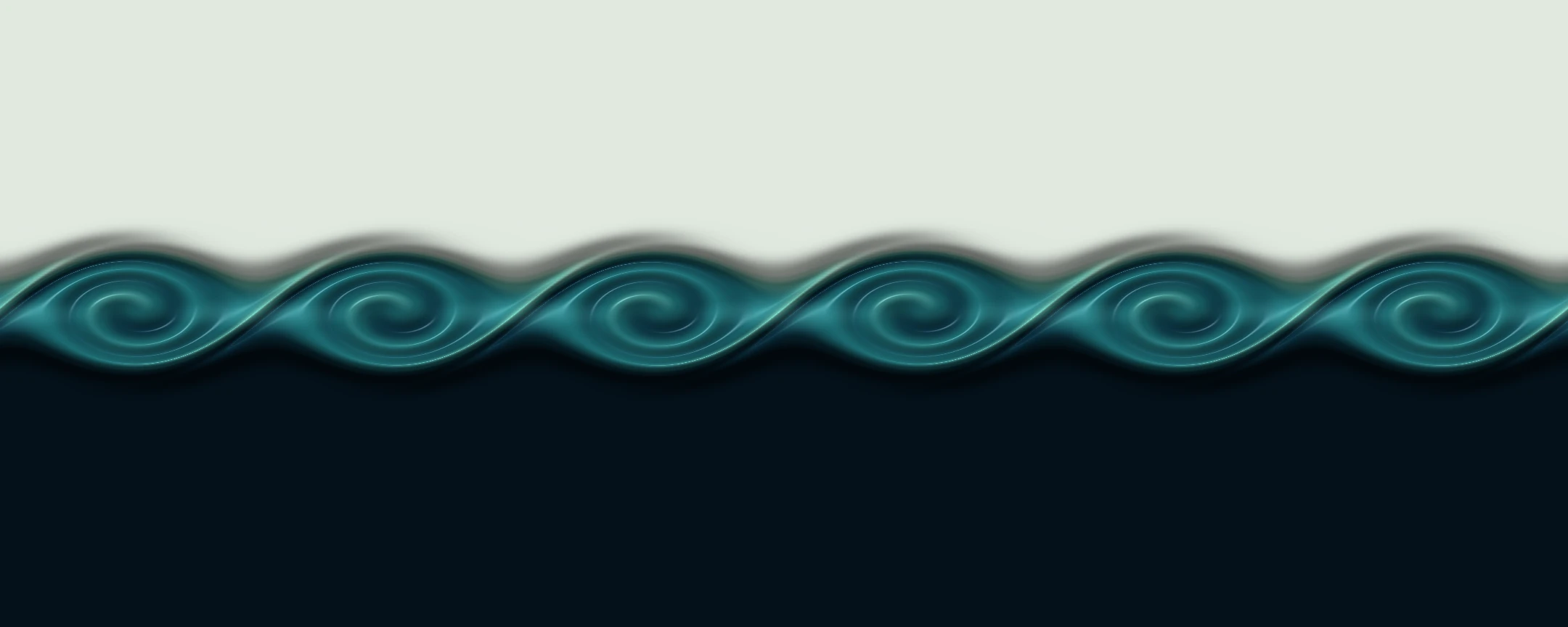 a thinner layer picks a shorter wavelength — six billows instead of four (λ ≈ 14.1·δ)