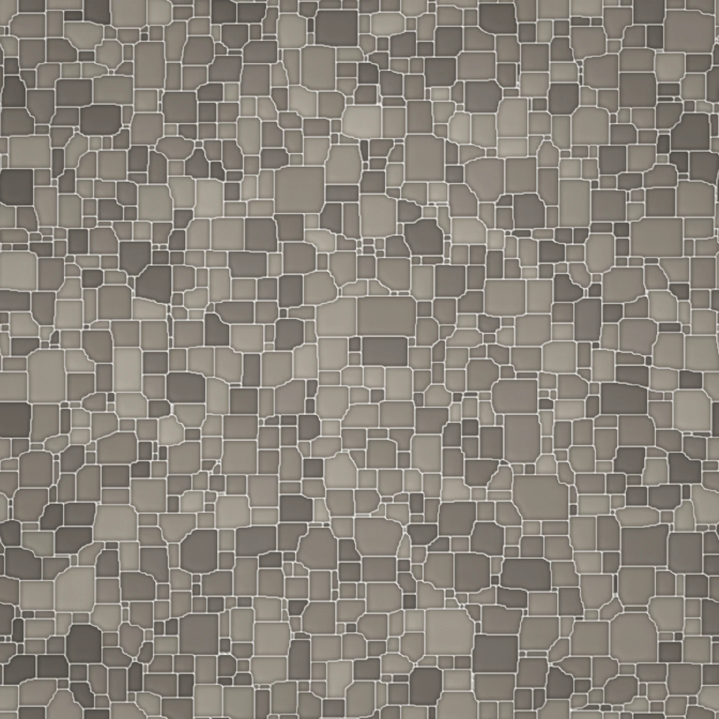 quenched: the froth stops where it stood — a rectilinear mosaic that never coarsens again