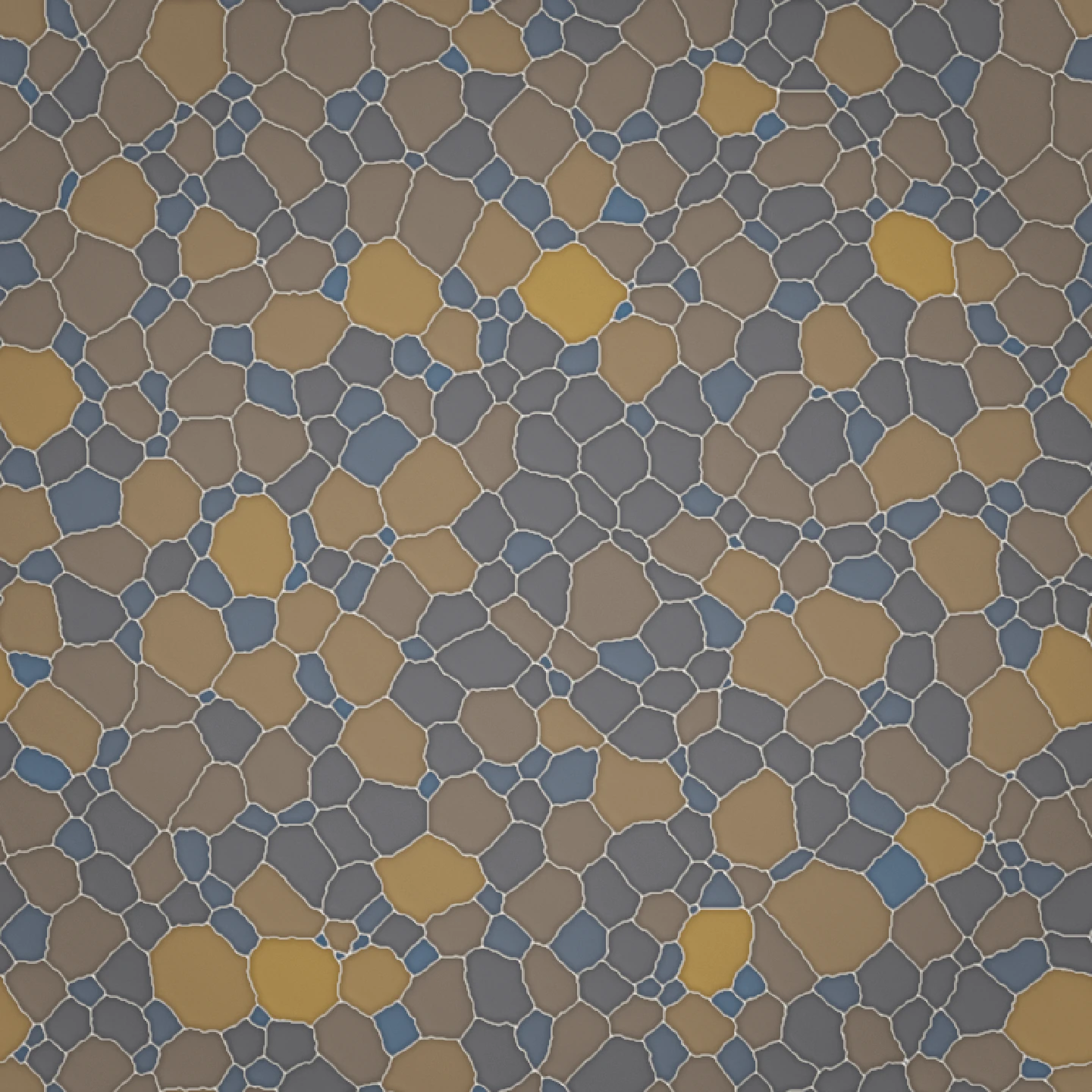 the law, painted — arithmetic made visible, not a micrograph