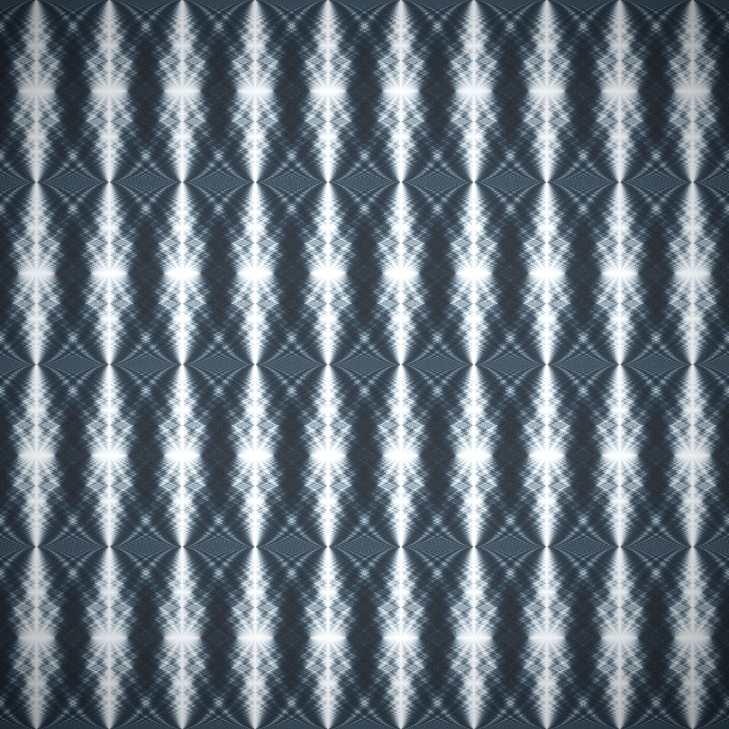 the pillars — a π phase grating, invisible at the grating plane, developing itself downstream