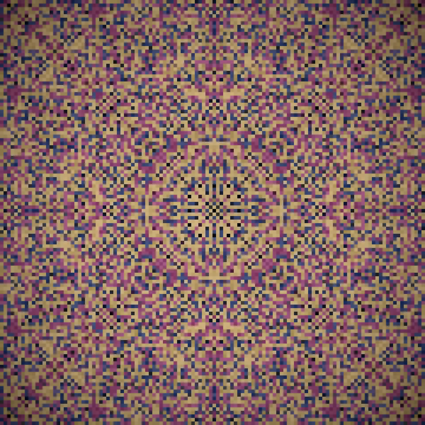 the mosaic at cell scale — four heights, four fringes