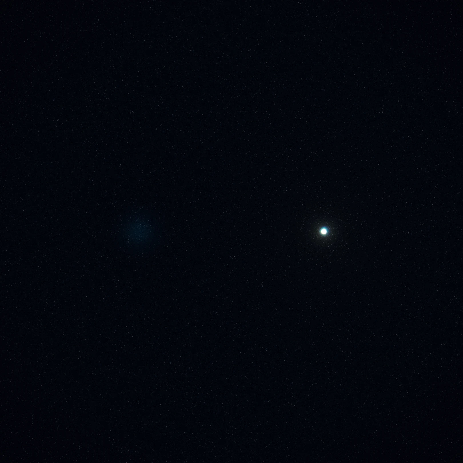 the gate — same width, different mass: one cloud breathes out while the other has already become a star
